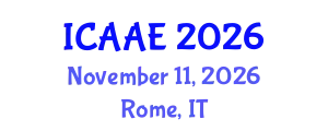 International Conference on Aerospace and Aviation Engineering (ICAAE) November 11, 2026 - Rome, Italy