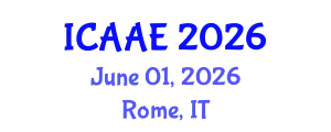 International Conference on Aerospace and Aviation Engineering (ICAAE) June 01, 2026 - Rome, Italy