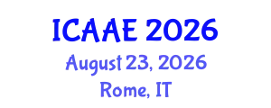 International Conference on Aerospace and Aviation Engineering (ICAAE) August 23, 2026 - Rome, Italy