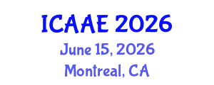 International Conference on Aerospace and Aviation Engineering (ICAAE) June 15, 2026 - Montreal, Canada
