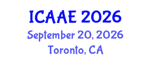International Conference on Aerospace and Aviation Engineering (ICAAE) September 20, 2026 - Toronto, Canada