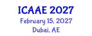 International Conference on Aerospace and Aviation Engineering (ICAAE) February 15, 2027 - Dubai, United Arab Emirates