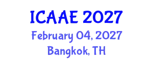 International Conference on Aerospace and Aviation Engineering (ICAAE) February 04, 2027 - Bangkok, Thailand