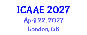 International Conference on Aerospace and Aviation Engineering (ICAAE) April 22, 2027 - London, United Kingdom