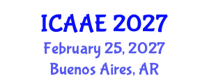 International Conference on Aerospace and Aviation Engineering (ICAAE) February 25, 2027 - Buenos Aires, Argentina