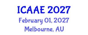 International Conference on Aerospace and Aviation Engineering (ICAAE) February 01, 2027 - Melbourne, Australia