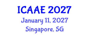 International Conference on Aerospace and Aviation Engineering (ICAAE) January 11, 2027 - Singapore, Singapore