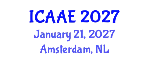 International Conference on Aerospace and Aviation Engineering (ICAAE) January 21, 2027 - Amsterdam, Netherlands