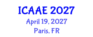 International Conference on Aerospace and Aviation Engineering (ICAAE) April 19, 2027 - Paris, France