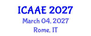 International Conference on Aerospace and Aviation Engineering (ICAAE) March 04, 2027 - Rome, Italy