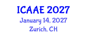 International Conference on Aerospace and Aviation Engineering (ICAAE) January 14, 2027 - Zurich, Switzerland