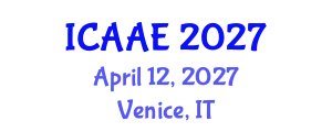 International Conference on Aerospace and Aviation Engineering (ICAAE) April 12, 2027 - Venice, Italy