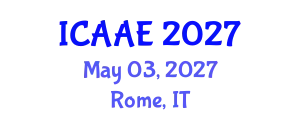 International Conference on Aerospace and Aviation Engineering (ICAAE) May 03, 2027 - Rome, Italy