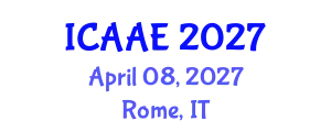 International Conference on Aerospace and Aviation Engineering (ICAAE) April 08, 2027 - Rome, Italy