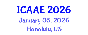 International Conference on Aerospace and Aviation Engineering (ICAAE) January 05, 2026 - Honolulu, United States