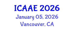 International Conference on Aerospace and Aviation Engineering (ICAAE) January 05, 2026 - Vancouver, Canada
