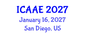 International Conference on Aerospace and Aviation Engineering (ICAAE) January 16, 2027 - San Diego, United States