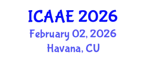 International Conference on Aerospace and Aviation Engineering (ICAAE) February 02, 2026 - Havana, Cuba