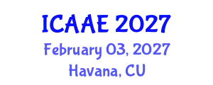 International Conference on Aerospace and Aviation Engineering (ICAAE) February 03, 2027 - Havana, Cuba