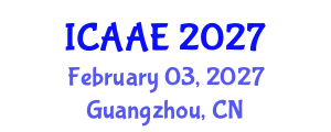 International Conference on Aerospace and Aviation Engineering (ICAAE) February 03, 2027 - Guangzhou, China