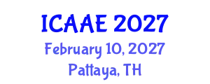 International Conference on Aerospace and Aviation Engineering (ICAAE) February 10, 2027 - Pattaya, Thailand