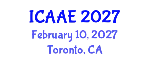 International Conference on Aerospace and Aviation Engineering (ICAAE) February 10, 2027 - Toronto, Canada