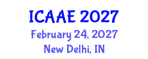 International Conference on Aerospace and Aviation Engineering (ICAAE) February 24, 2027 - New Delhi, India