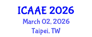 International Conference on Aerospace and Aviation Engineering (ICAAE) March 02, 2026 - Taipei, Taiwan