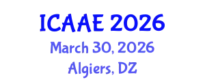 International Conference on Aerospace and Aviation Engineering (ICAAE) March 30, 2026 - Algiers, Algeria