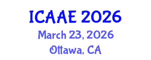 International Conference on Aerospace and Aviation Engineering (ICAAE) March 23, 2026 - Ottawa, Canada