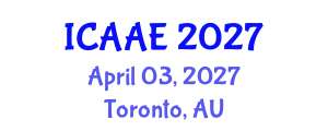 International Conference on Aerospace and Aviation Engineering (ICAAE) April 03, 2027 - Toronto, Australia