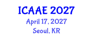 International Conference on Aerospace and Aviation Engineering (ICAAE) April 17, 2027 - Seoul, Republic of Korea