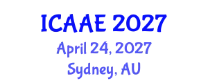 International Conference on Aerospace and Aviation Engineering (ICAAE) April 24, 2027 - Sydney, Australia