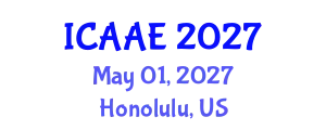 International Conference on Aerospace and Aviation Engineering (ICAAE) May 01, 2027 - Honolulu, United States