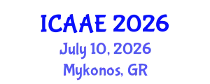 International Conference on Aerospace and Aviation Engineering (ICAAE) July 10, 2026 - Mykonos, Greece