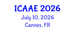 International Conference on Aerospace and Aviation Engineering (ICAAE) July 10, 2026 - Cannes, France