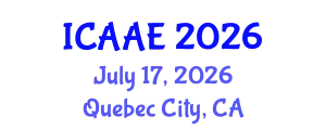 International Conference on Aerospace and Aviation Engineering (ICAAE) July 17, 2026 - Quebec City, Canada