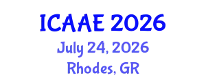 International Conference on Aerospace and Aviation Engineering (ICAAE) July 24, 2026 - Rhodes, Greece