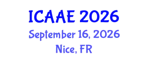 International Conference on Aerospace and Aviation Engineering (ICAAE) September 16, 2026 - Nice, France