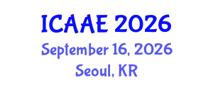 International Conference on Aerospace and Aviation Engineering (ICAAE) September 16, 2026 - Seoul, Republic of Korea