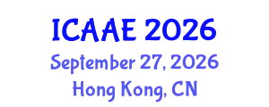 International Conference on Aerospace and Aviation Engineering (ICAAE) September 27, 2026 - Hong Kong, China