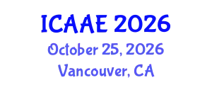 International Conference on Aerospace and Aviation Engineering (ICAAE) October 25, 2026 - Vancouver, Canada