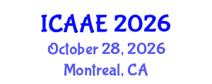 International Conference on Aerospace and Aviation Engineering (ICAAE) October 28, 2026 - Montreal, Canada