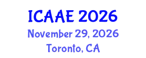 International Conference on Aerospace and Aviation Engineering (ICAAE) November 29, 2026 - Toronto, Canada