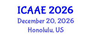 International Conference on Aerospace and Aviation Engineering (ICAAE) December 20, 2026 - Honolulu, United States