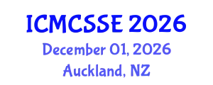 International Conference on Mathematical, Computational and Statistical Sciences and Engineering (ICMCSSE) December 01, 2026 - Auckland, New Zealand
