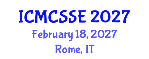 International Conference on Mathematical, Computational and Statistical Sciences and Engineering (ICMCSSE) February 18, 2027 - Rome, Italy