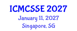 International Conference on Mathematical, Computational and Statistical Sciences and Engineering (ICMCSSE) January 11, 2027 - Singapore, Singapore