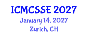 International Conference on Mathematical, Computational and Statistical Sciences and Engineering (ICMCSSE) January 14, 2027 - Zurich, Switzerland