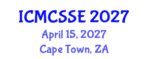 International Conference on Mathematical, Computational and Statistical Sciences and Engineering (ICMCSSE) April 15, 2027 - Cape Town, South Africa